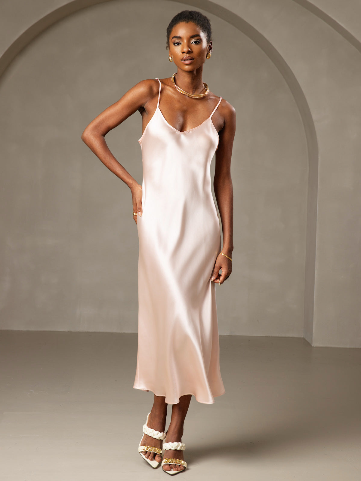 Seta - Vestido largo con tirantes finos