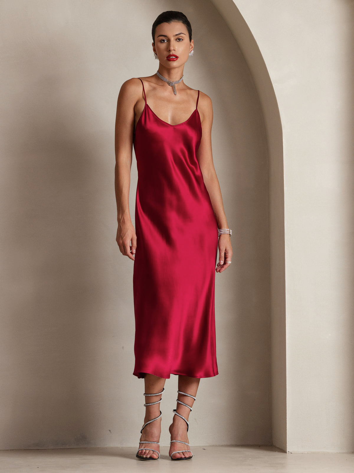 Seta - Vestido largo con tirantes finos
