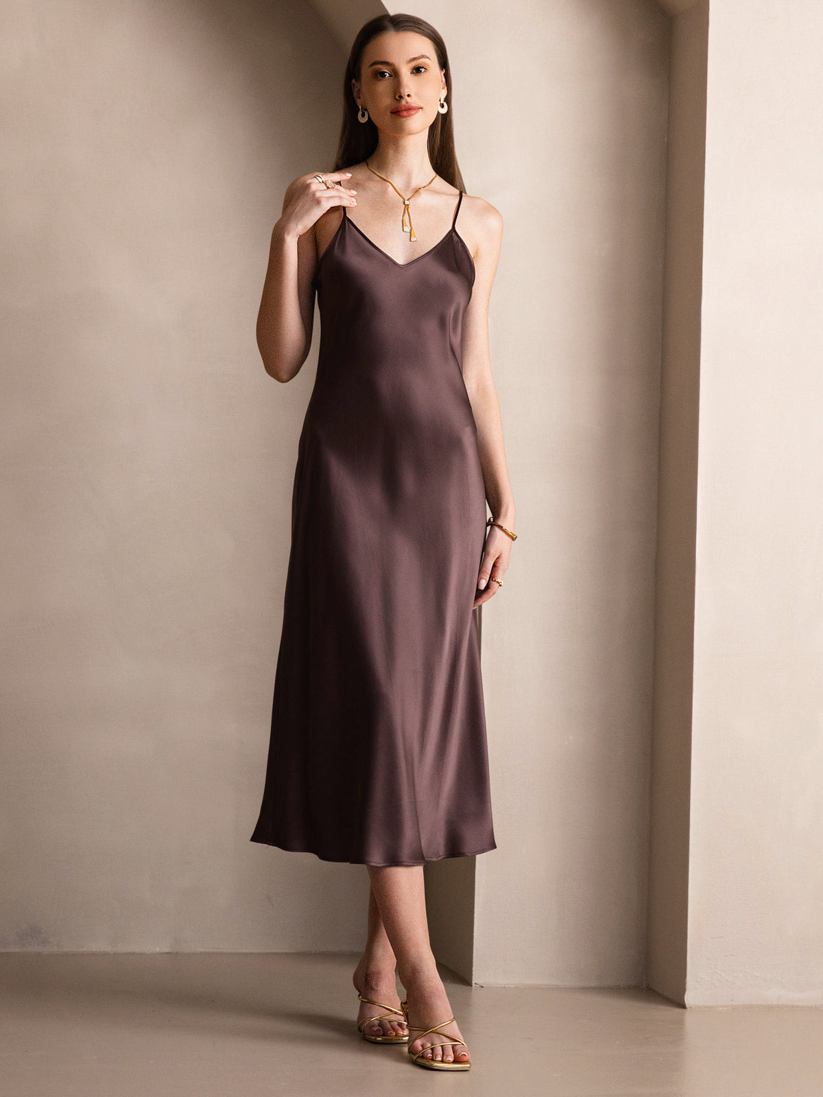 Seta - Vestido largo con tirantes finos