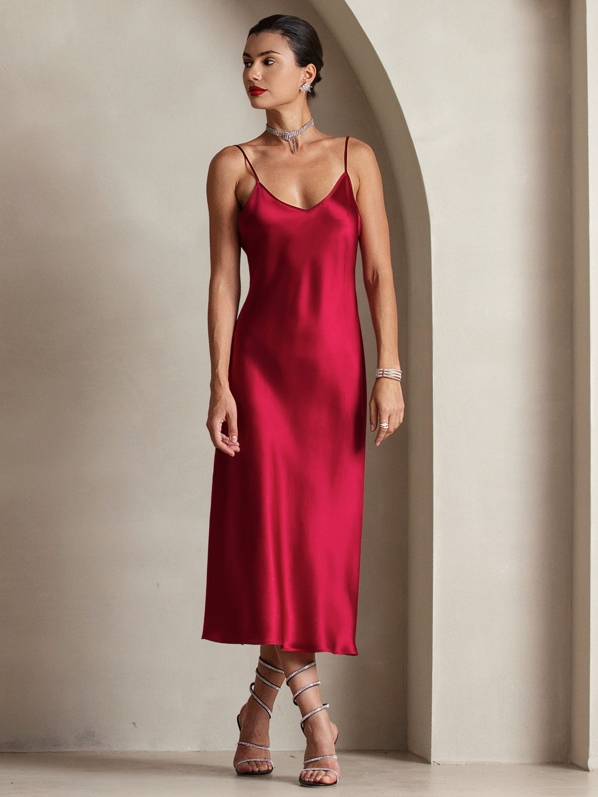 Seta - Vestido largo con tirantes finos