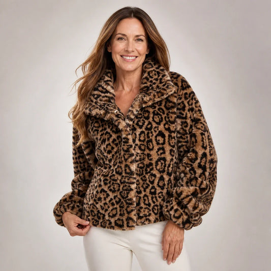 Leonor™ | Abrigo estampado leopardo