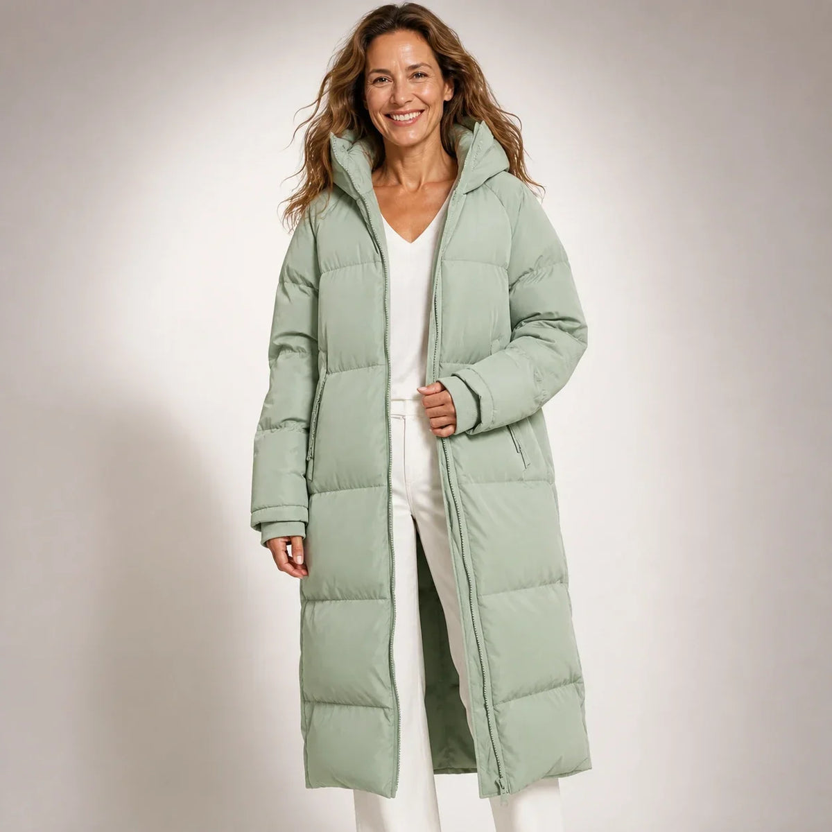 Claire™ | Abrigo largo acolchado