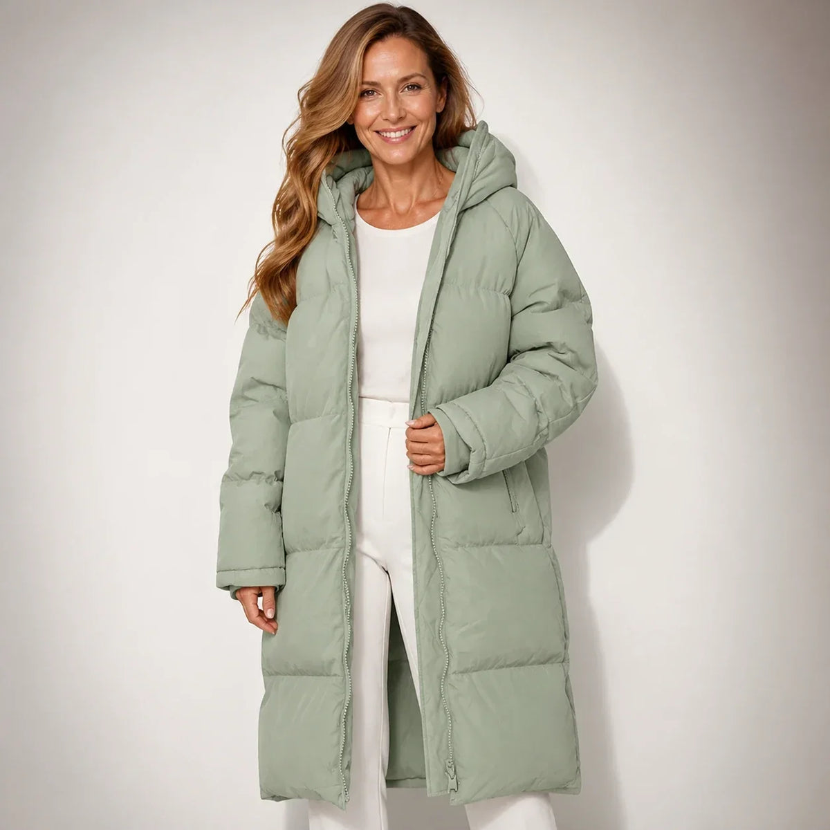 Claire™ | Abrigo largo acolchado