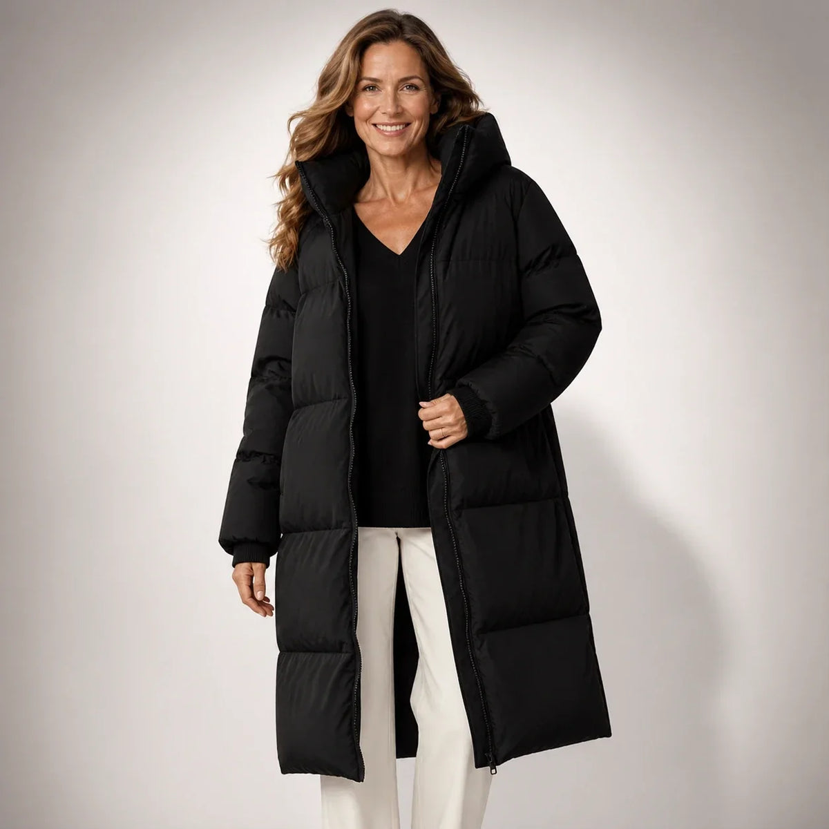 Claire™ | Abrigo largo acolchado