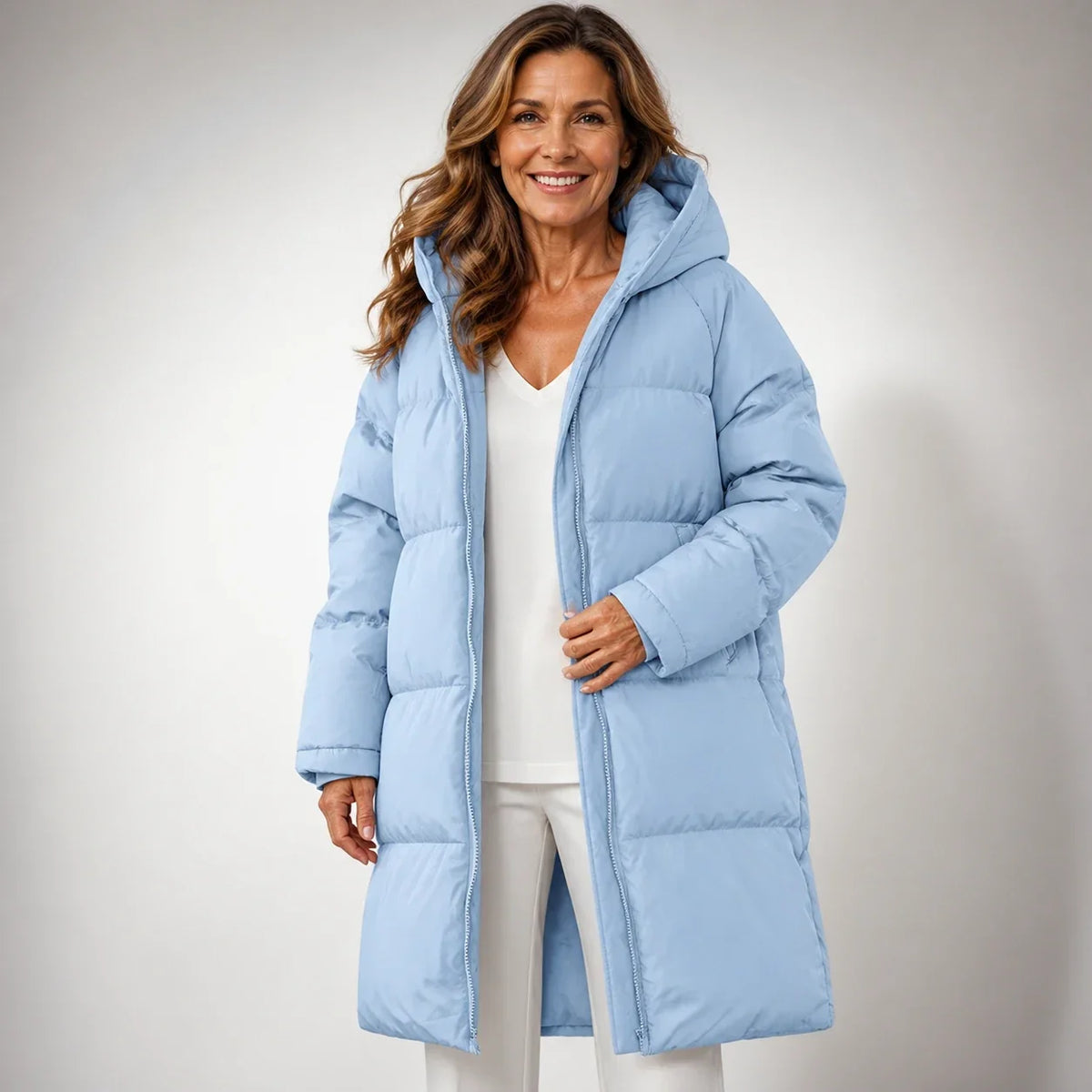 Claire™ | Abrigo largo acolchado
