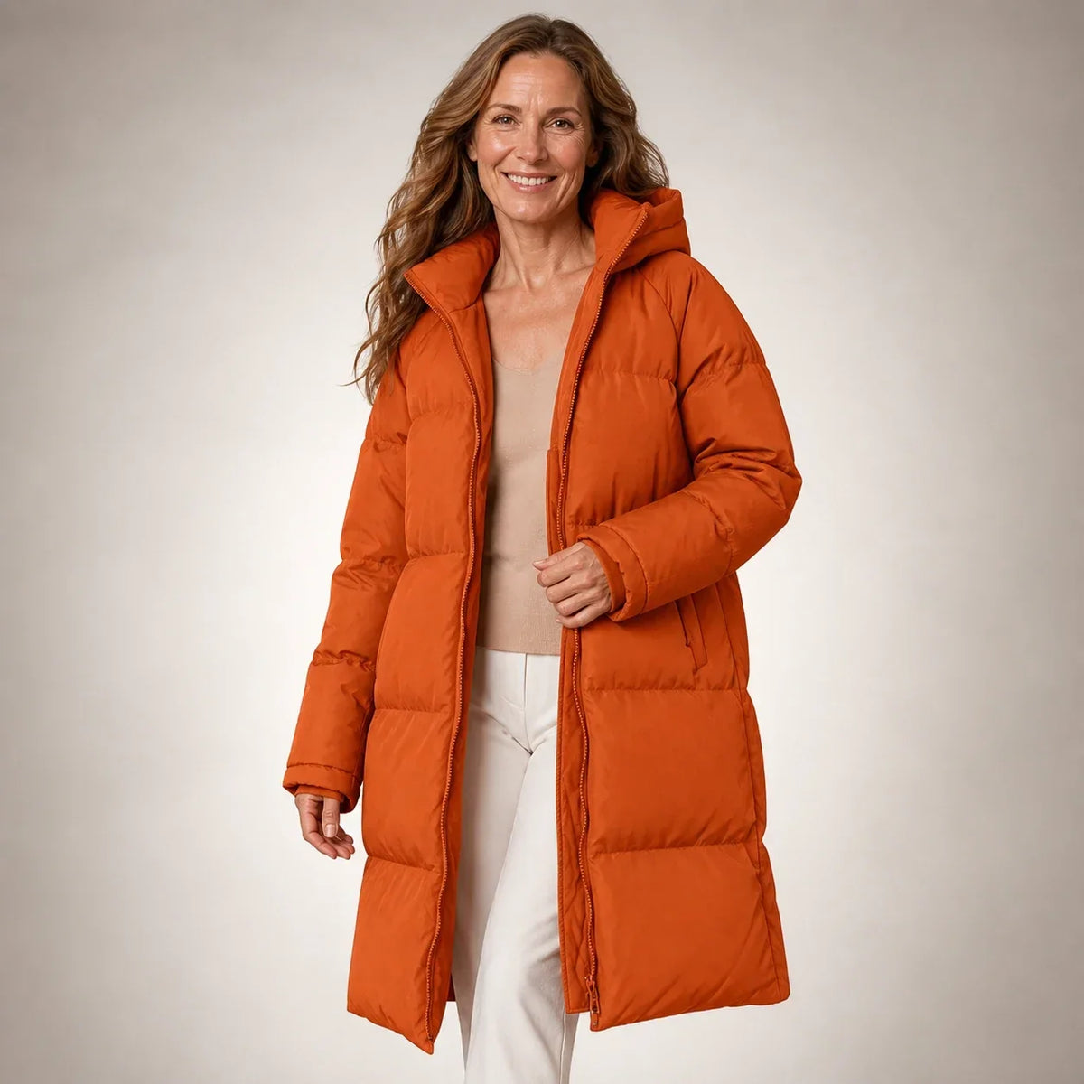 Claire™ | Abrigo largo acolchado