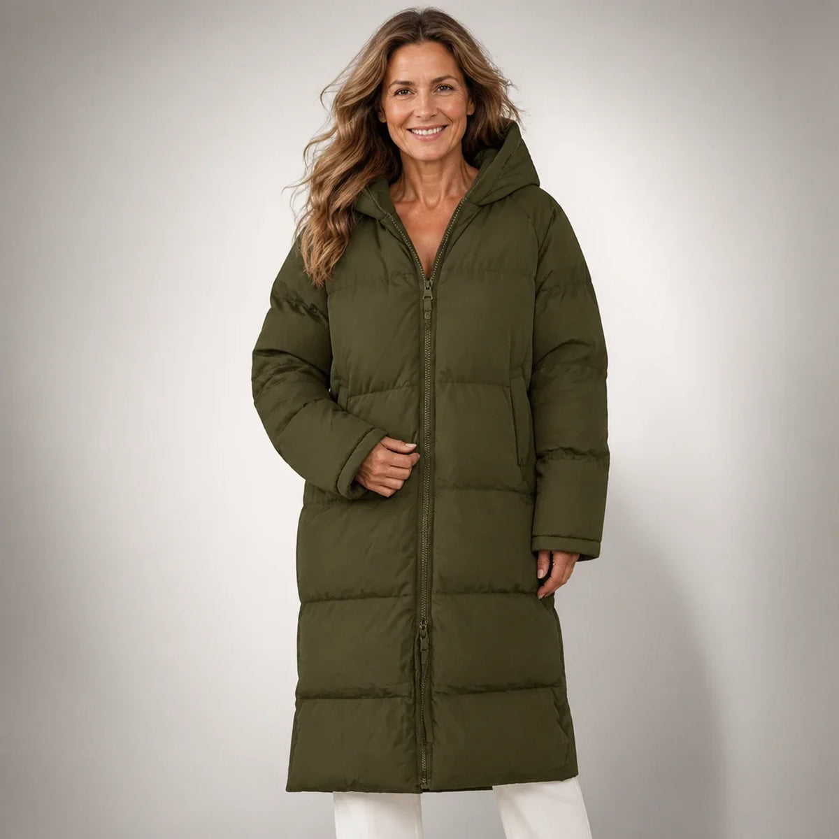 Claire™ | Abrigo largo acolchado