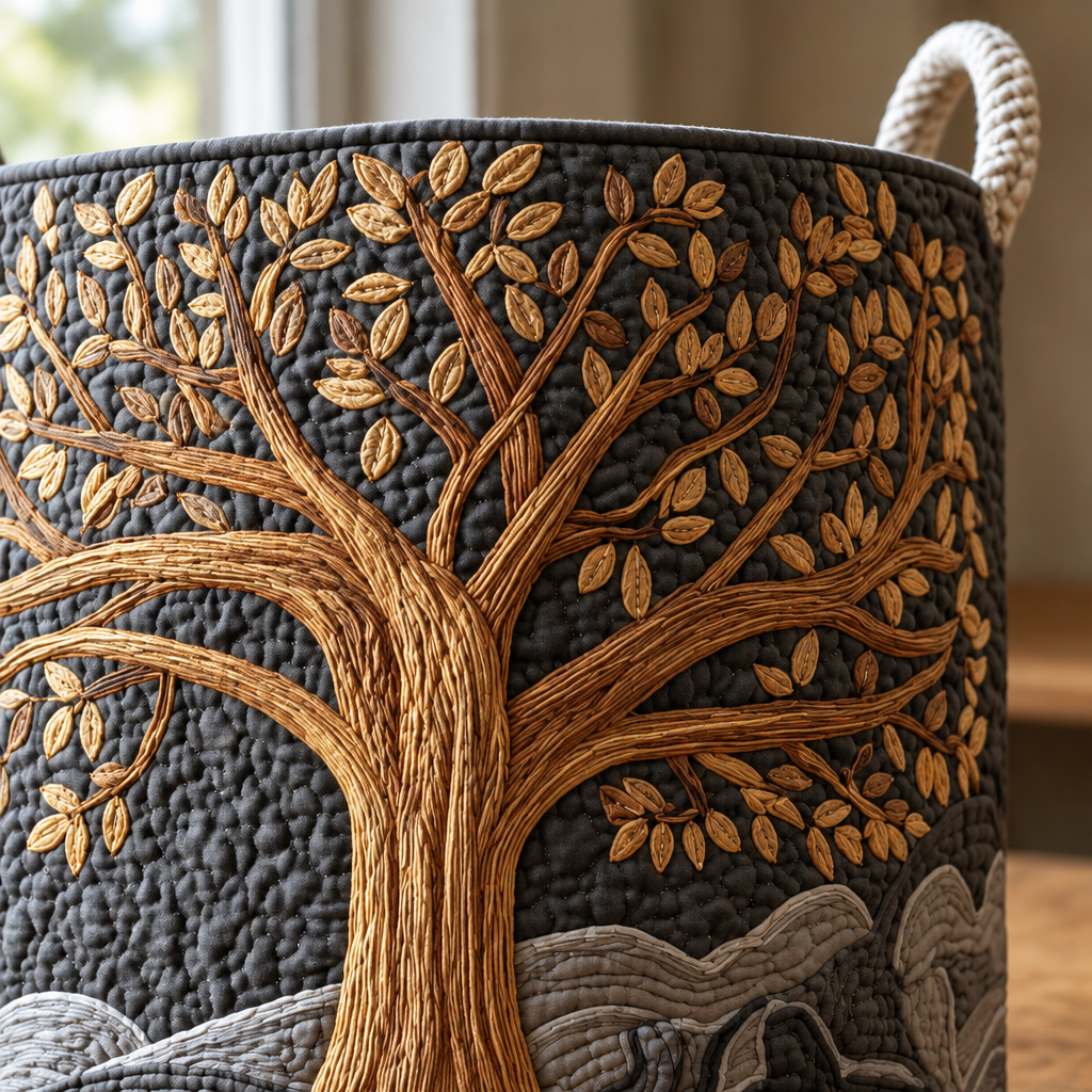 Árbol Eterno - detalle de costuras y asa