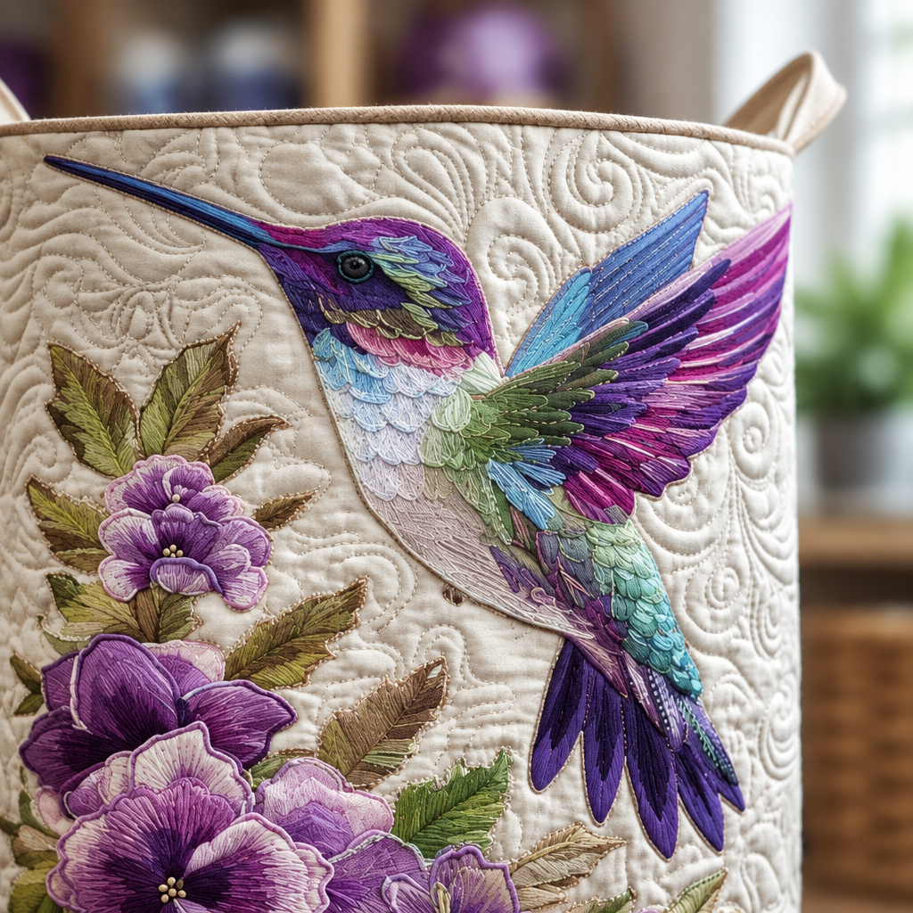 Colibrí y Flores - detalle