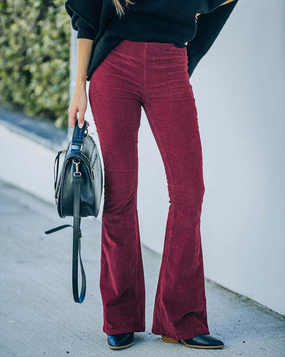 CLAIRE | Pantalones acampanados de pana retro