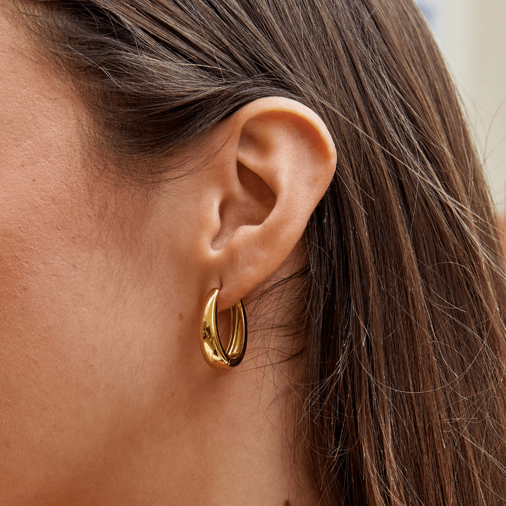 Pendientes de aro en oro