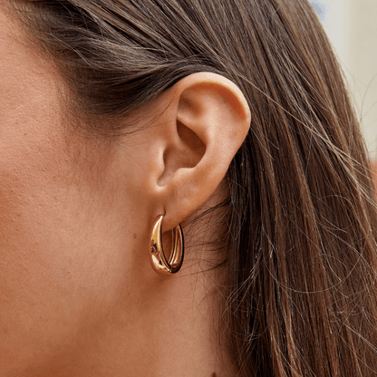 Pendientes de aro en oro